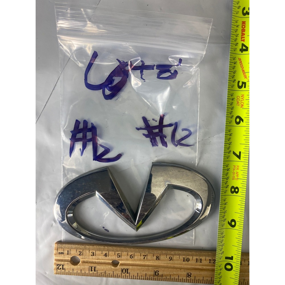 Infiniti Chrome Trunk Rear Emblem‎ Logo Badge Replacement Silver 4.5 Inch